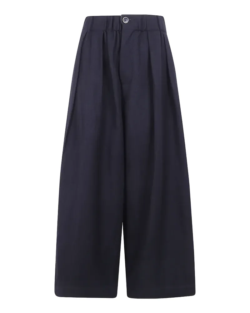 Uma Wang Palazzohose mit Falten - Blau Blau