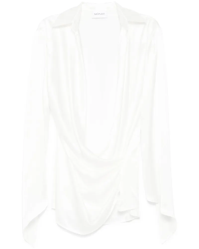 Mônot Gewickeltes Minikleid aus Satin - Weiß Weiß