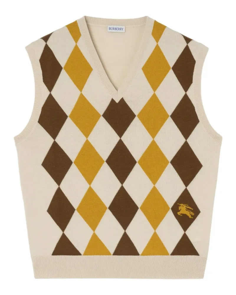 Burberry Pullunder mit Argyle-Muster - Nude Nude