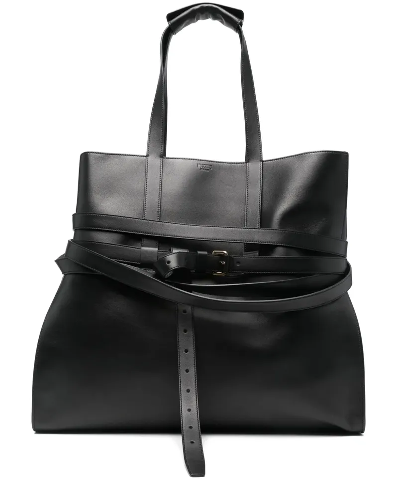 Moschino Handtasche aus Leder - Schwarz Schwarz