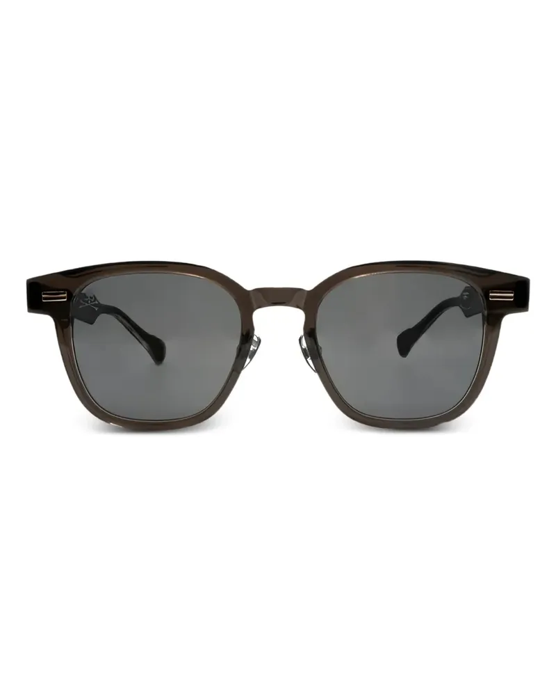 Mastermind Japan Runde Bape Sonnenbrille mit Totenkopfdetail - Schwarz Schwarz