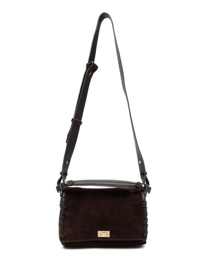 Anya Hindmarch Mortimer whipstitch-trim cross-body bag - Braun Braun