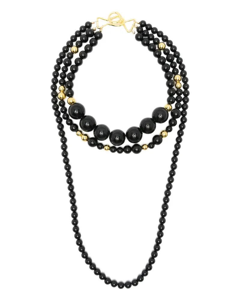 ATU Body Couture Mehrsträngige Perlenkette - Schwarz Schwarz