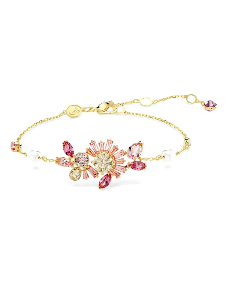Swarovski flower-detail bracelet - Gold Gold