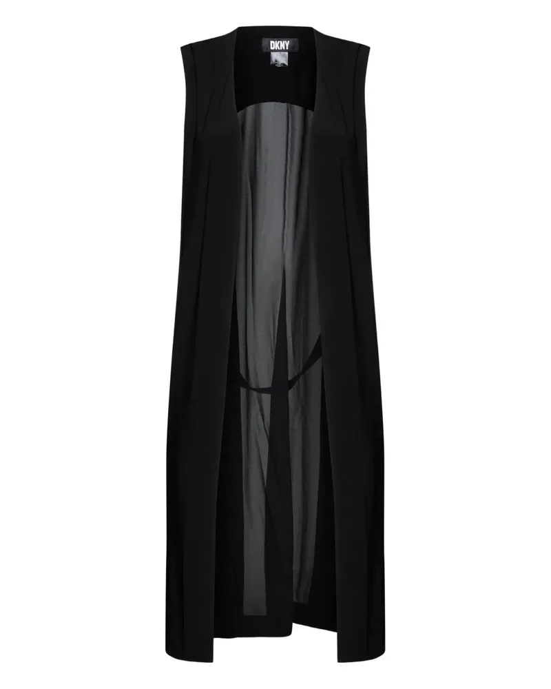 DKNY Semi-transparente Weste - Schwarz Schwarz