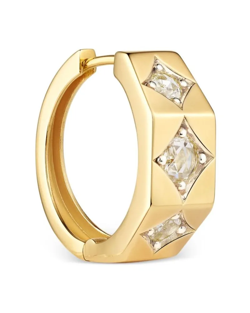 Marie Lichtenberg 18kt Gelbgoldcreole mit Diamanten Gold