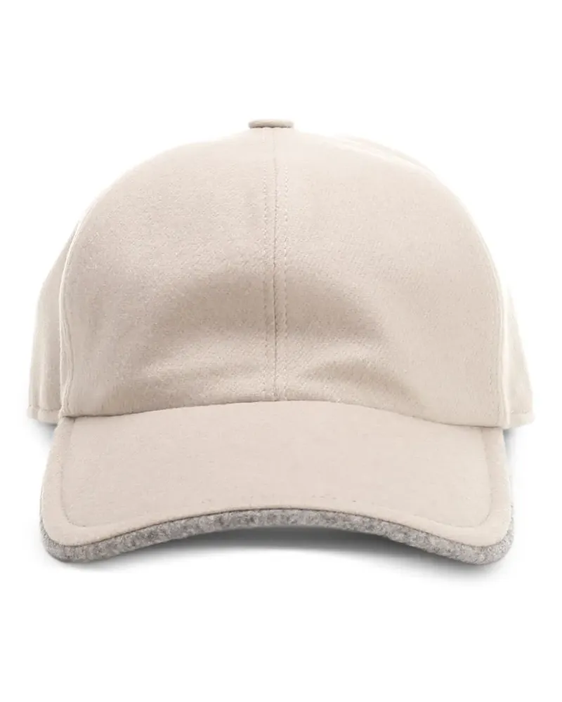 BARBA wool adjustable-strap baseball cap - Nude Nude