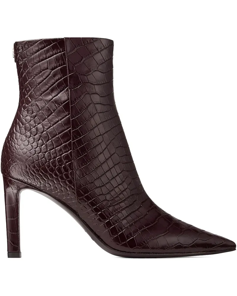 Jimmy Choo Frankie Stiefeletten mit Kroko-Effekt 85mm - Braun Braun