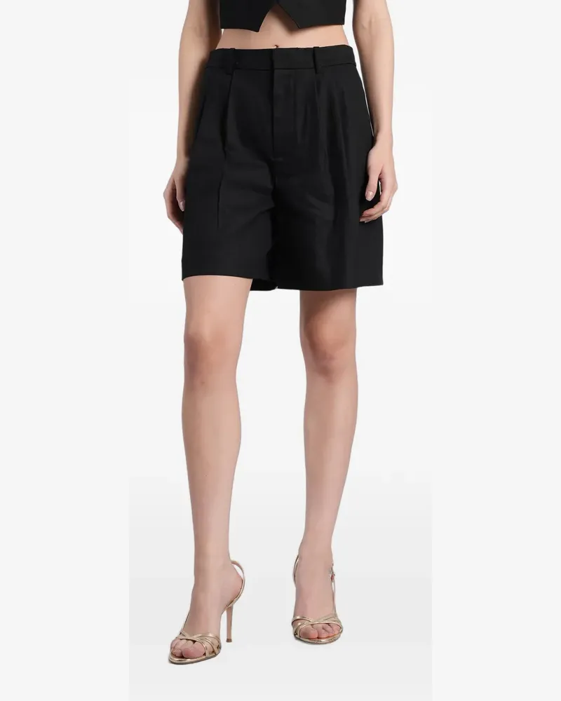 Alice + Olivia pleated tailored shorts - Schwarz Schwarz