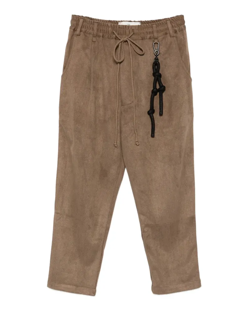 Song For The Mute drawstring-waist rope-detail trousers - Braun Braun