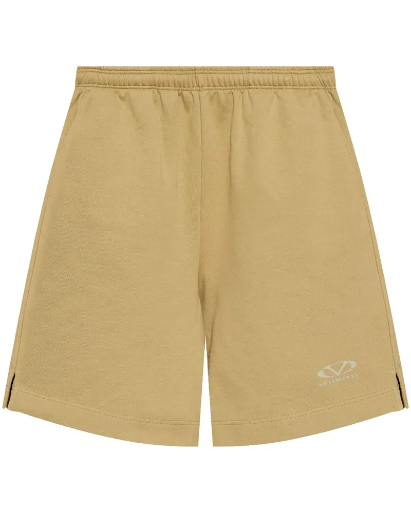 VETEMENTS Shorts mit Logo-Print - Nude Nude