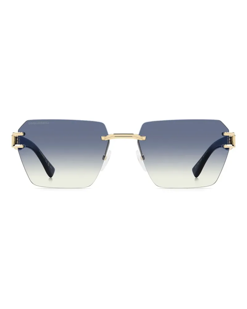 Dsquared2 logo-plaque rimless sunglasses - Schwarz Schwarz