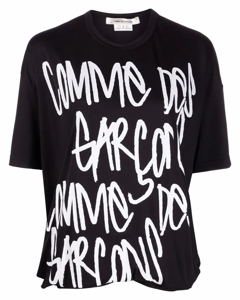 Comme des Garçons T-Shirt mit Logo-Print - Schwarz Schwarz