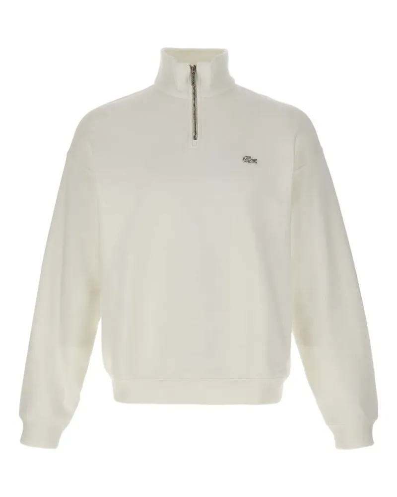 Lacoste Besticktes Sweatshirt mit Reißverschluss - Weiß Weiß