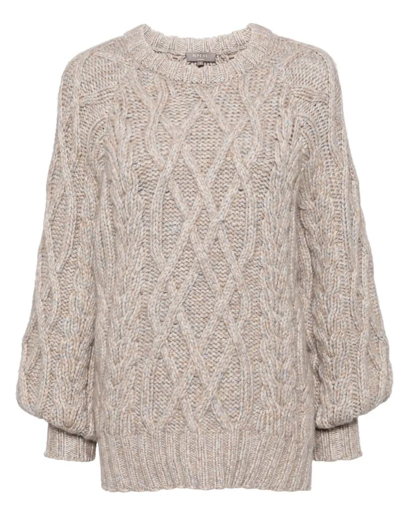 N.Peal Kaschmirpullover mit Rundhalsausschnitt - Nude Nude