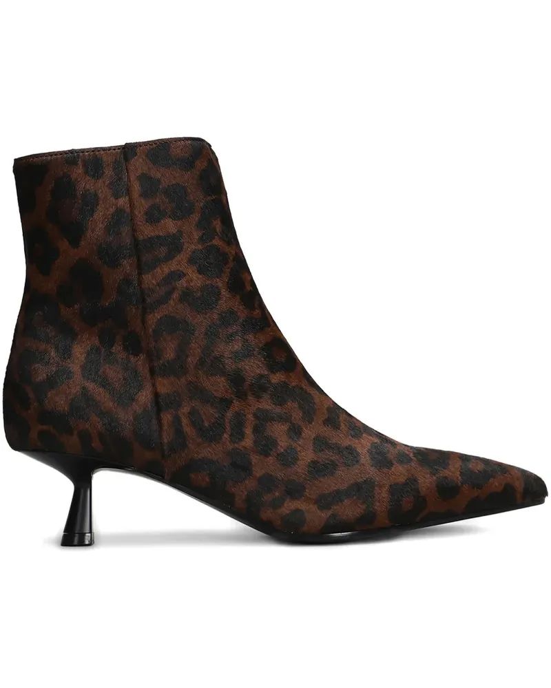 Bibi Lou 45mm animal print-heel boots - Braun Braun