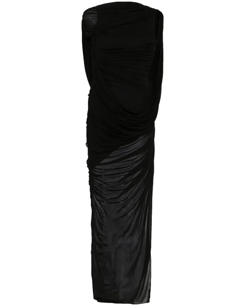Thierry Mugler Rückenfreies Abendkleid mit Drapierung - Schwarz Schwarz
