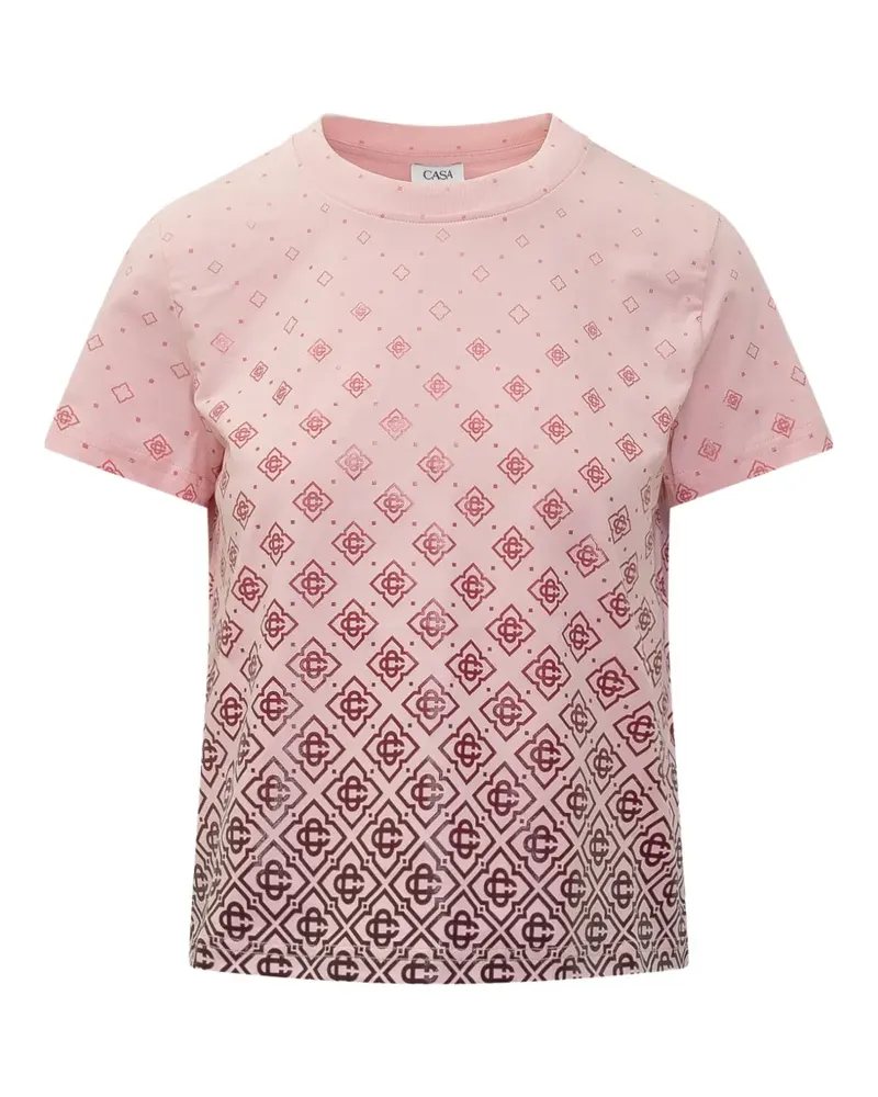 Casablanca Paris monogram-print t-shirt - Rosa Rosa