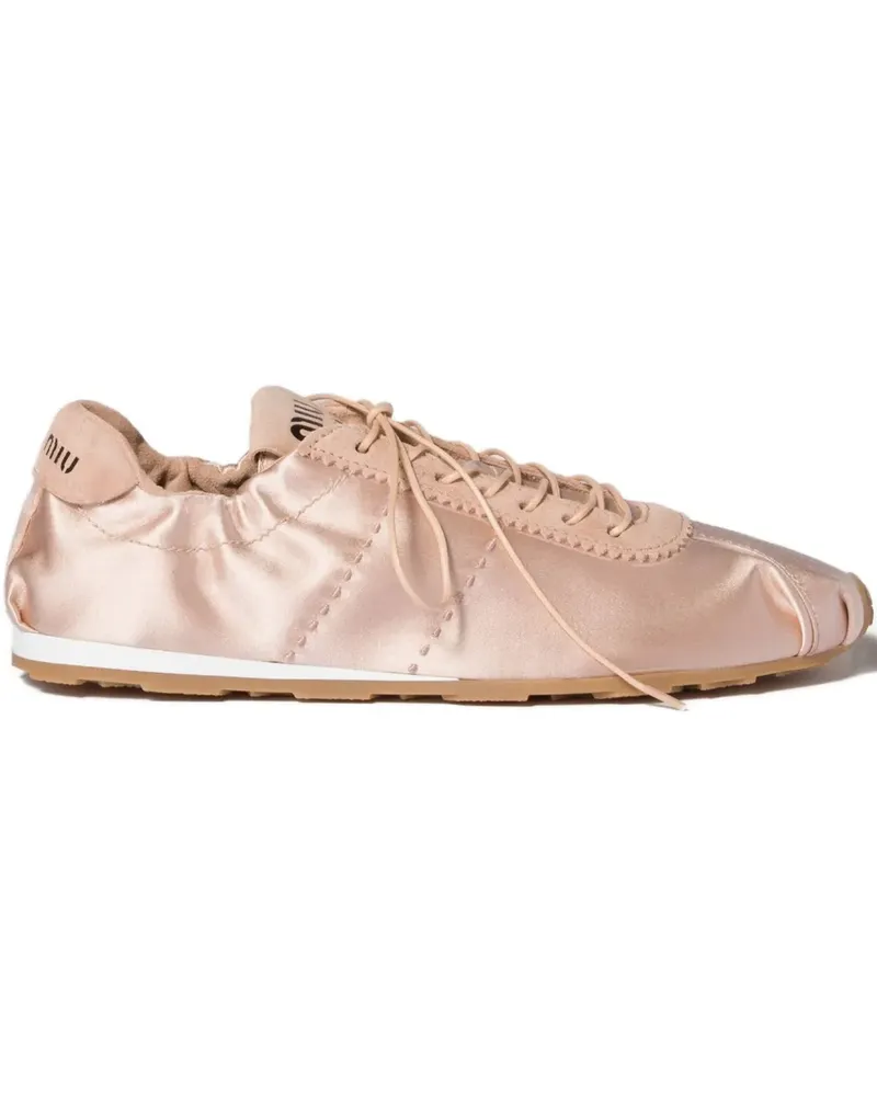 Miu Miu Plume Sneakers aus Satin - Rosa Rosa