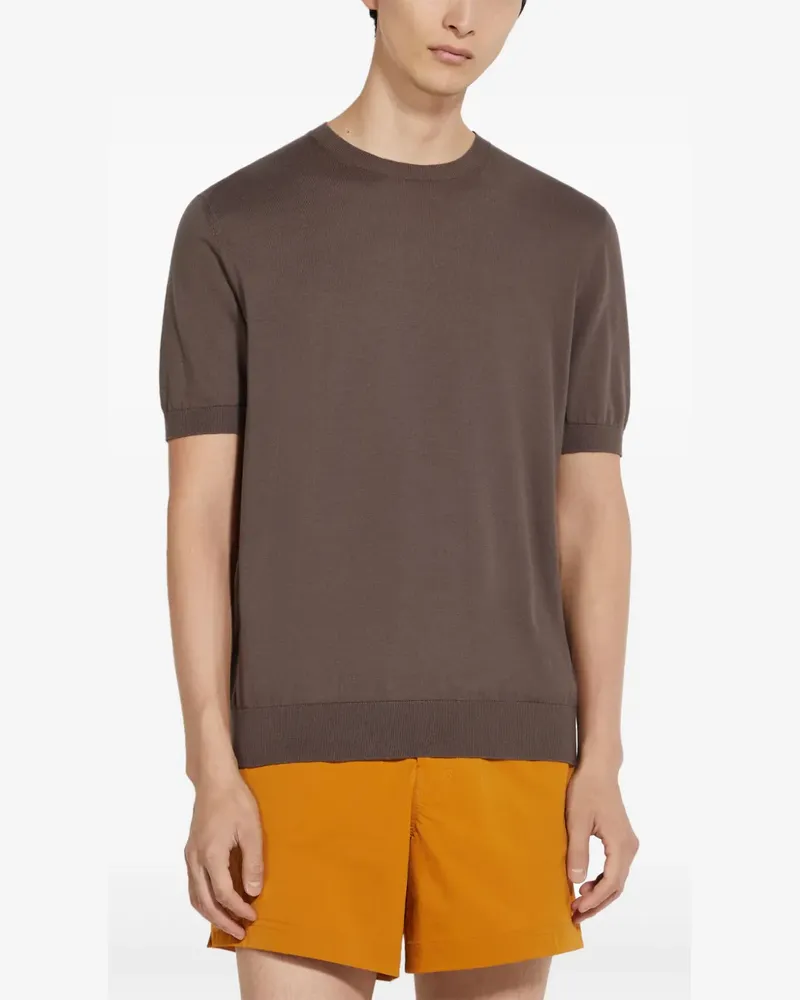 Ermenegildo Zegna Klassisches T-Shirt - Braun Braun