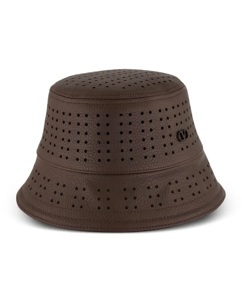 Valentino Garavani Perforierter VLogo Signature Fischerhut - Braun Braun