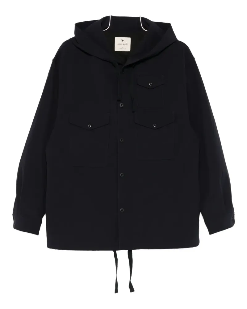 Snow Peak buttoned hoodie - Blau Blau