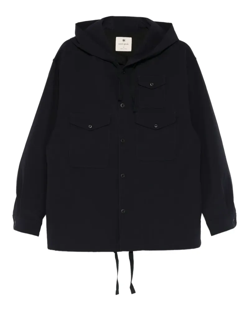 Snow Peak Geknöpfter Hoodie - Blau Blau