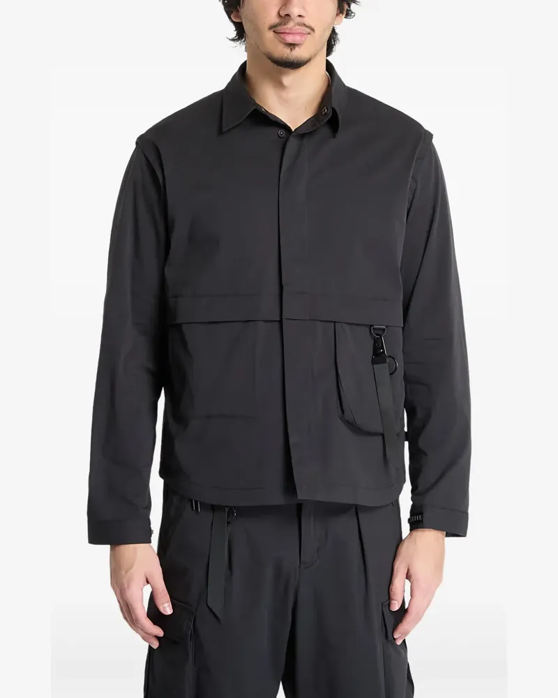 Alpha Industries Utility Hemdjacke - Schwarz Schwarz