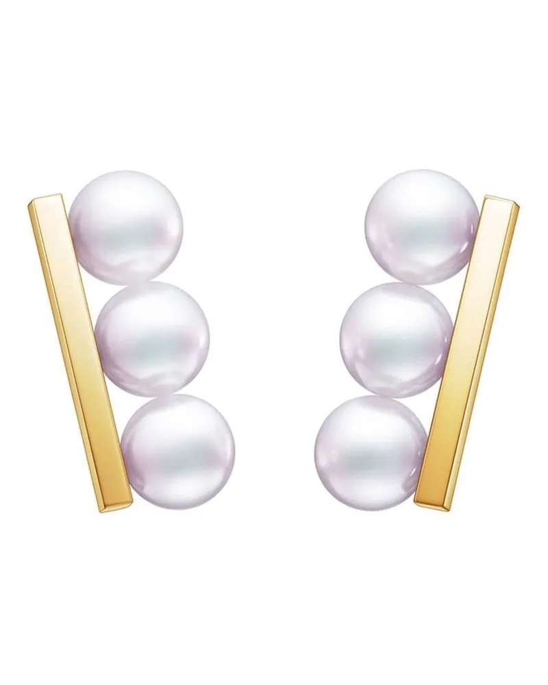 TASAKI 18kt Balance Neo Gelbgoldohrringe mit Akoya-Perle Gold