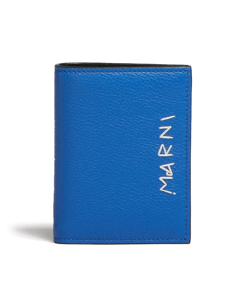 Marni Portemonnaie mit Logo-Stickerei - Blau Blau