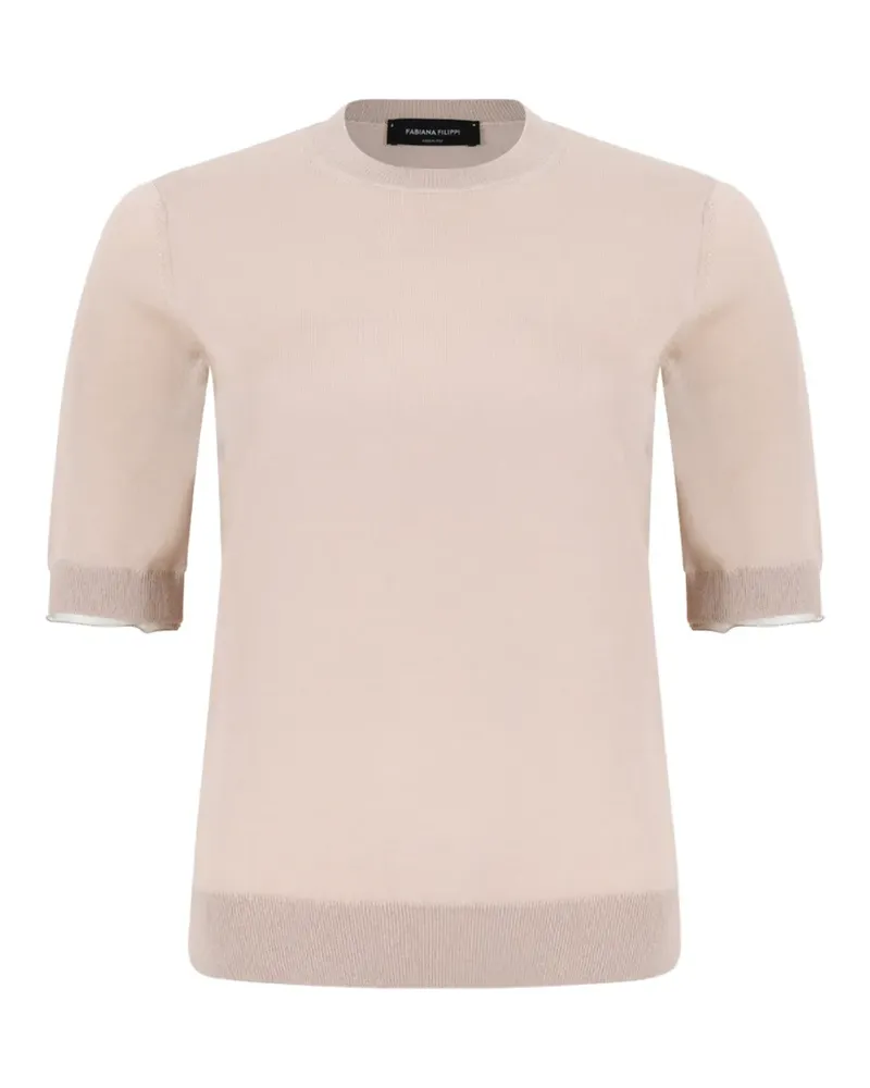 Fabiana Filippi Fein gestricktes T-Shirt - Nude Nude