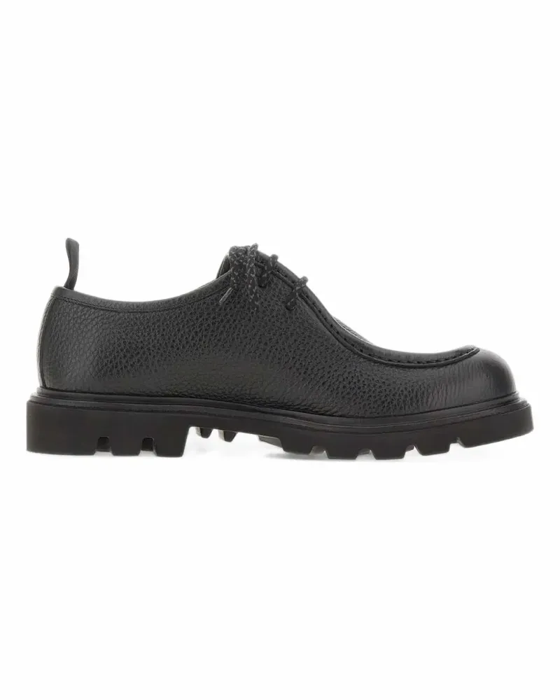Fabi tumbled-finish lug-sole Derby shoes - Schwarz Schwarz