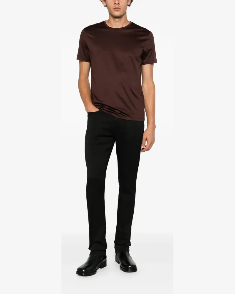John Varvatos short-sleeve crew-neck T-shirt - Braun Braun