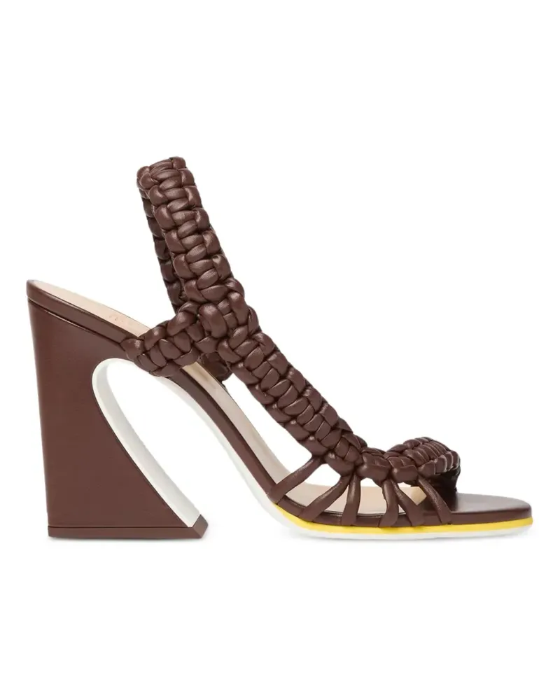 Fendi Arco Sandalen mit Flechtdetail - Braun Braun