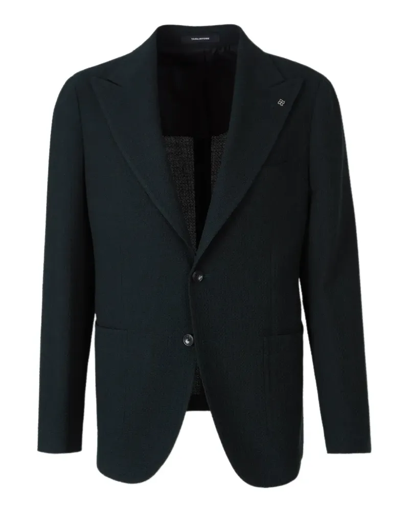 Tagliatore peak-lapels virgin-wool blazer - Grün Grün