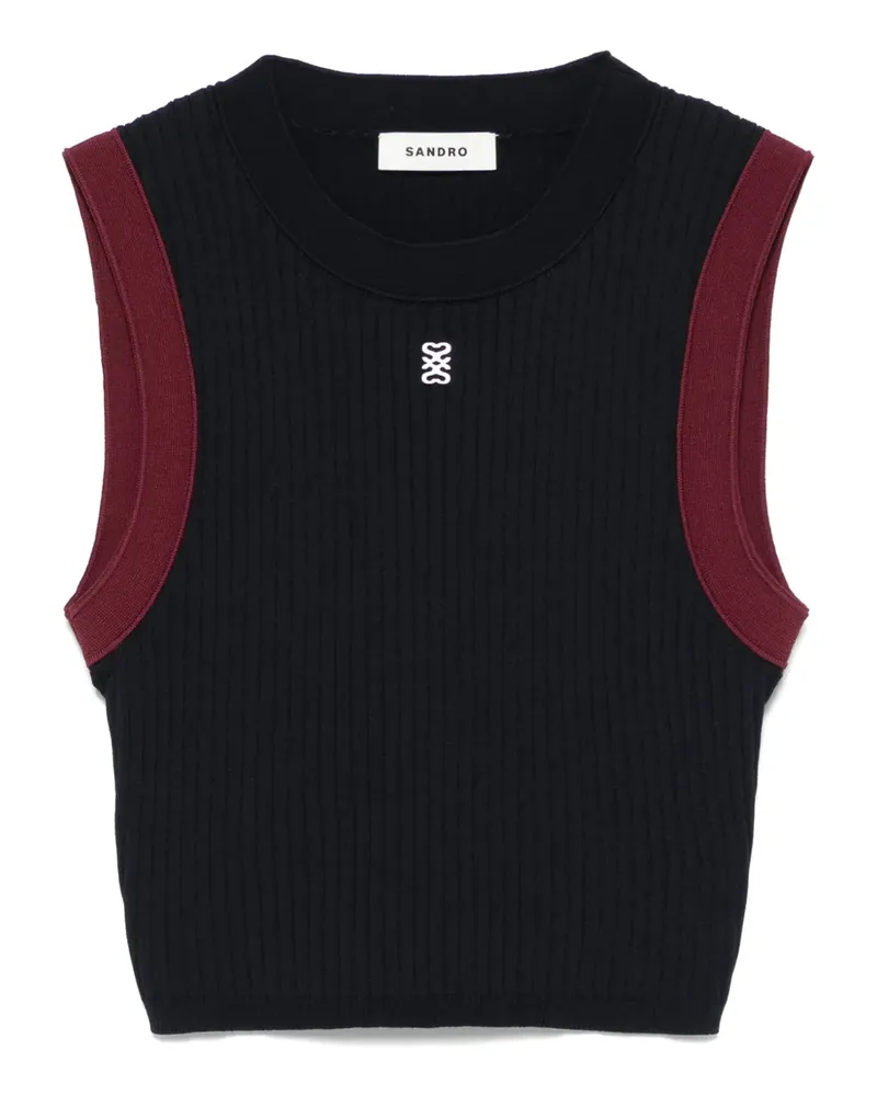 Sandro Geripptes Tanktop - Blau Blau