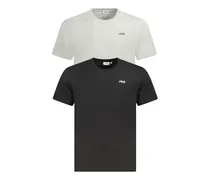 T-Shirt mit Logo-Detail (2er-Set) - Schwarz