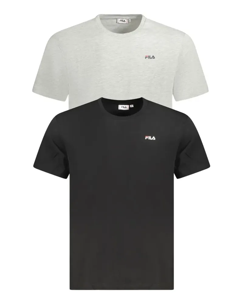 Fila T-Shirt mit Logo-Detail (2er-Set) - Schwarz Schwarz