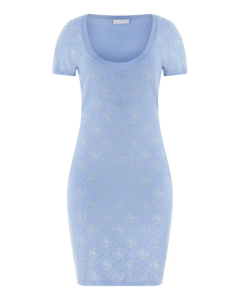 Guess wool-blend rhinestones dress - Blau Blau
