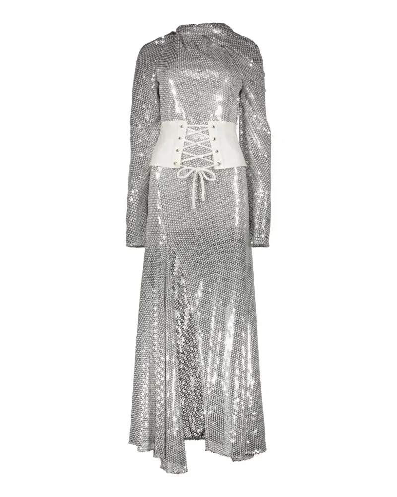 ELLERY sequin-embellished corset-style maxi dress - Silber Silber
