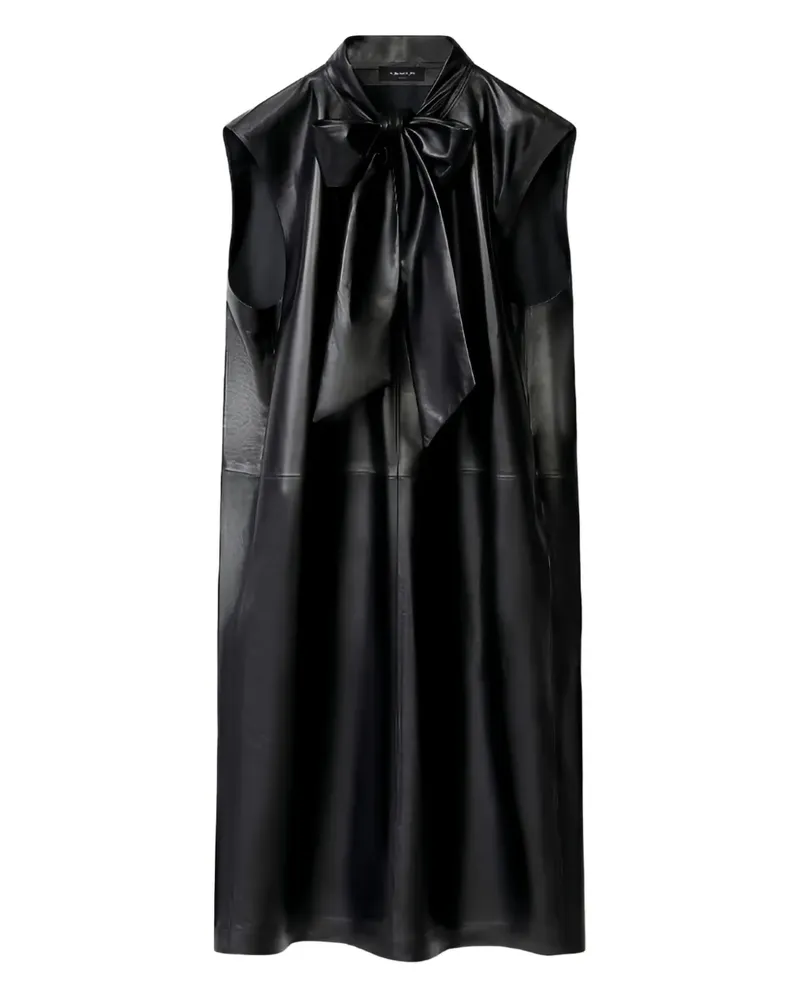 Fabiana Filippi Midikleid mit Schleifenkragen - Schwarz Schwarz
