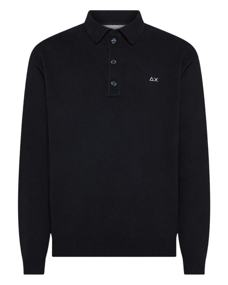 Sun68 button long-sleeve polo shirt - Blau Blau