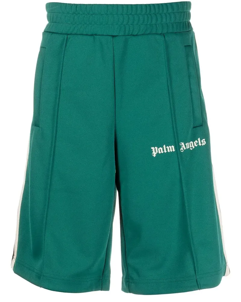 Palm Angels Joggingshorts mit Logo-Stickerei - Grün Grün
