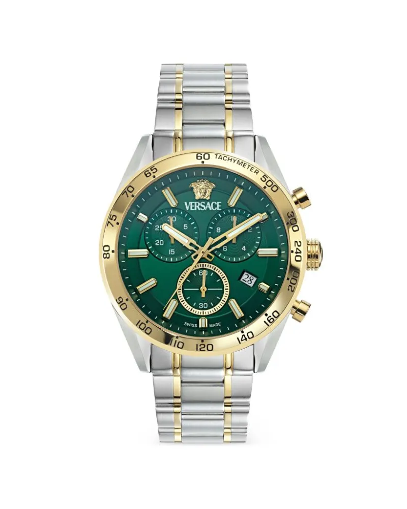 Versace V-Code Chronograph 41mm - Grün Grün