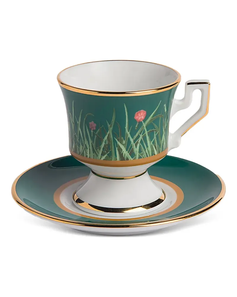 La DoubleJ Libellula Tassen und Untersetzer (2er-Set) - Grün Grün