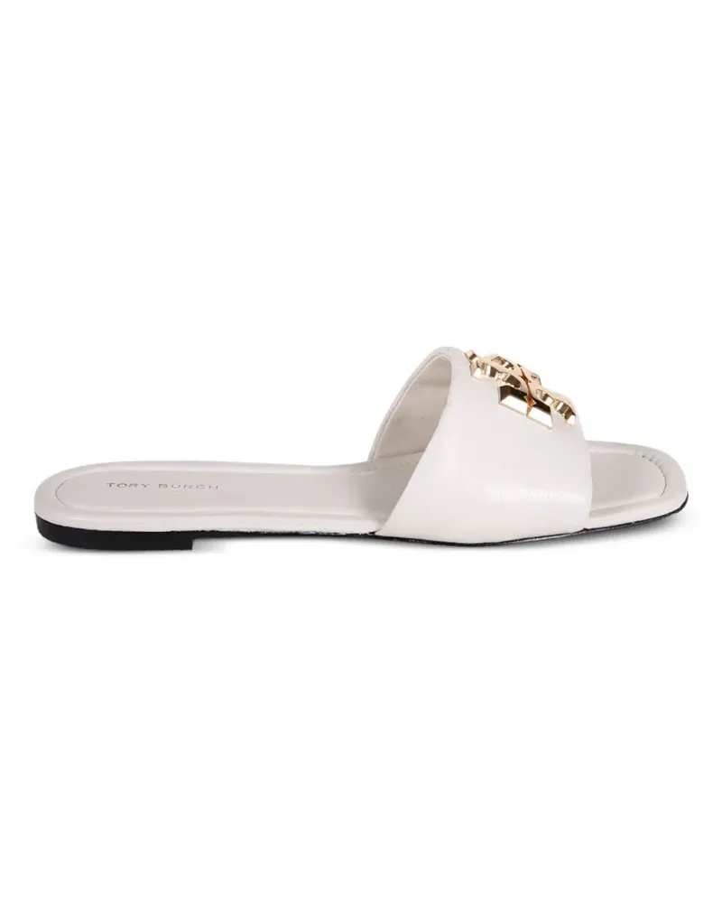 Tory Burch Eleanor logo-plaque sandals - Nude Nude