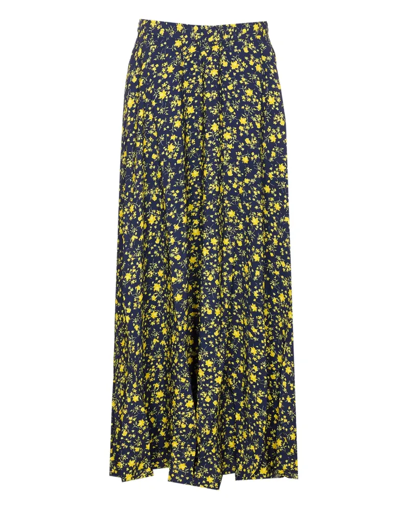 Essentiel Rock mit Blumen-Print - Blau Blau