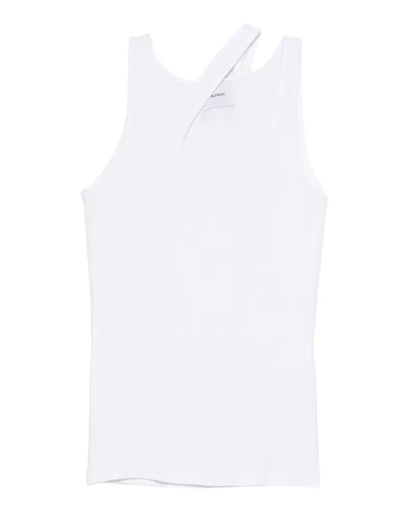 HALFBOY cut-out ribbed tank top - Weiß Weiß