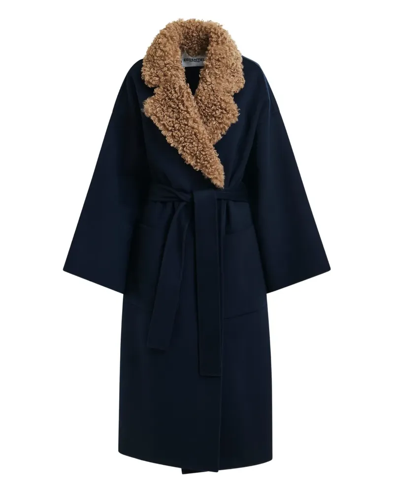 Essentiel Mantel aus Faux Fur - Blau Blau