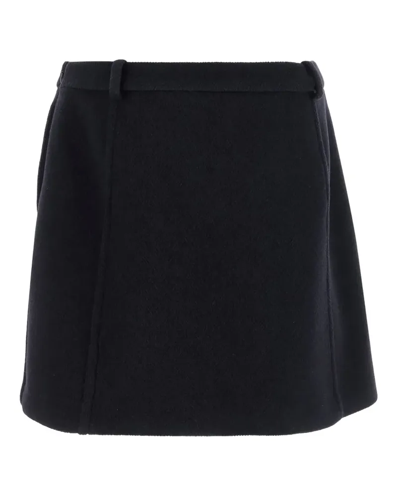 Jil Sander Minirock mit Fischgrätenmuster - Blau Blau